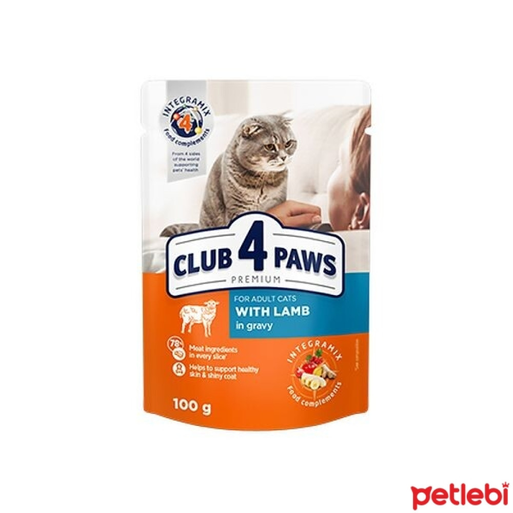 Club4Paws Premium Pouch Sos İçinde Kuzu Etli Yetişkin Kedi Konservesi 100gr Evcil Hayvan Ürünleri Fiyatı