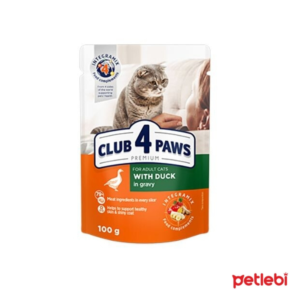 Club4Paws Premium Pouch Sos İçinde Ördek Etli Yetişkin Kedi Konservesi 100gr Evcil Hayvan Ürünleri Fiyatı