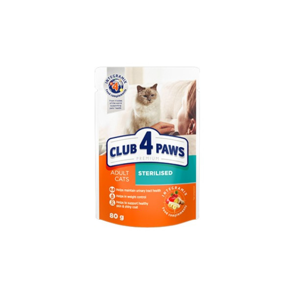 Club4Paws Premium Sterilize Yetişkin Kısırlaştırılmış Kediler İçin Konserve Maması Evcil Hayvan Ürünleri Fiyatı