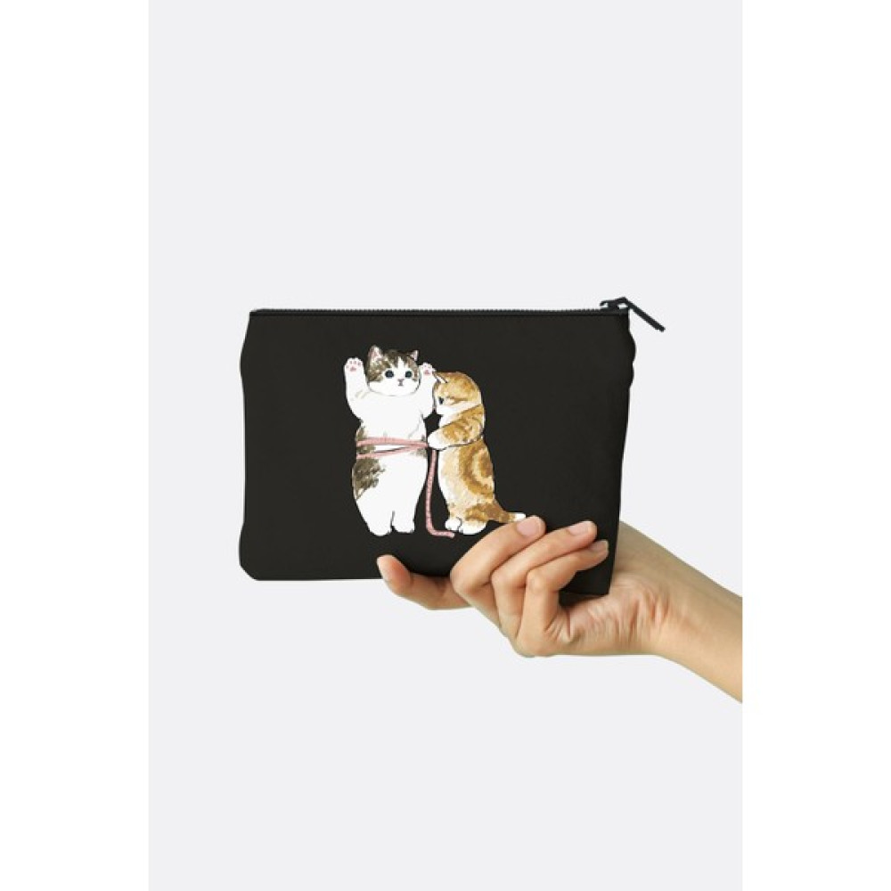 Clutch Cats Size Siyah Kanvas Makyaj Çantası - -- Makyaj Fırça ve Aksesuarları Fiyatı