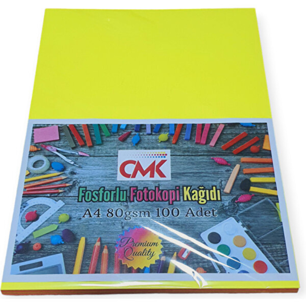 Cmk A4 Fosforlu Renkli Fotokopi Kağıdı 5 Renk 100'lü Paket Fotokopi Kağıdı Fiyatı