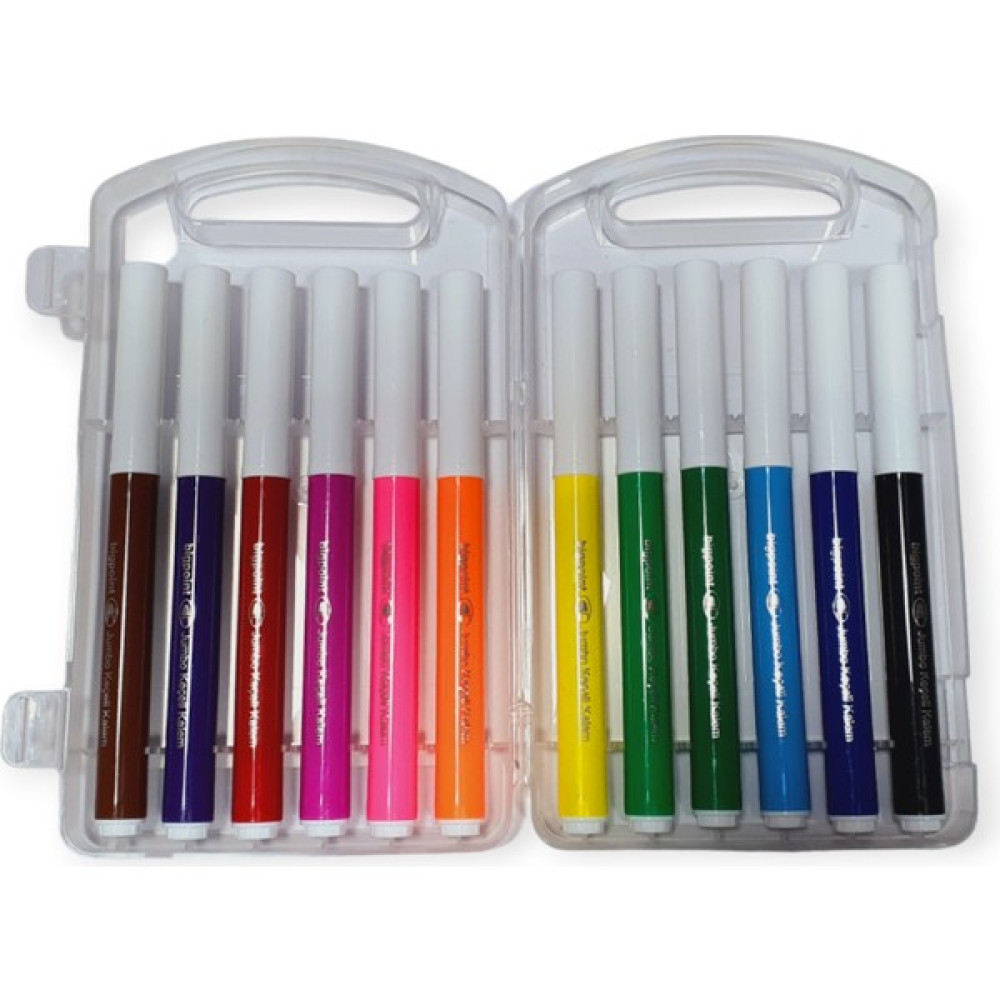 Cmk cm k BP907 12 Yıkanabilir Jumbo Keçeli Boya Kalemi 12 Renk Plastik Çantalı Keçe Uçlu Kalem Fiyatı
