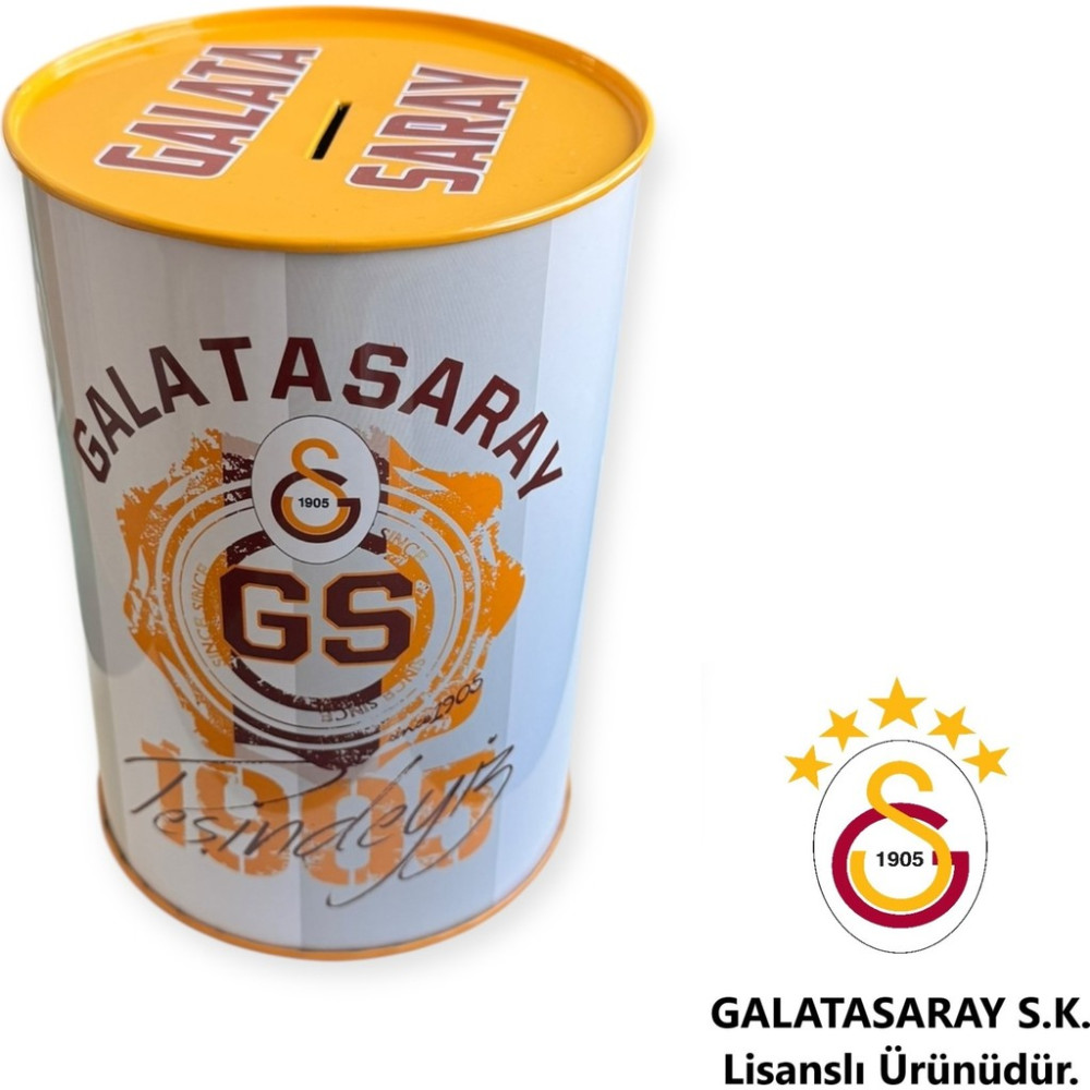 Cmk Galatasaray Jumbo Boy Lisanslı Metal Kumbara - Beyaz Kumbara Fiyatı