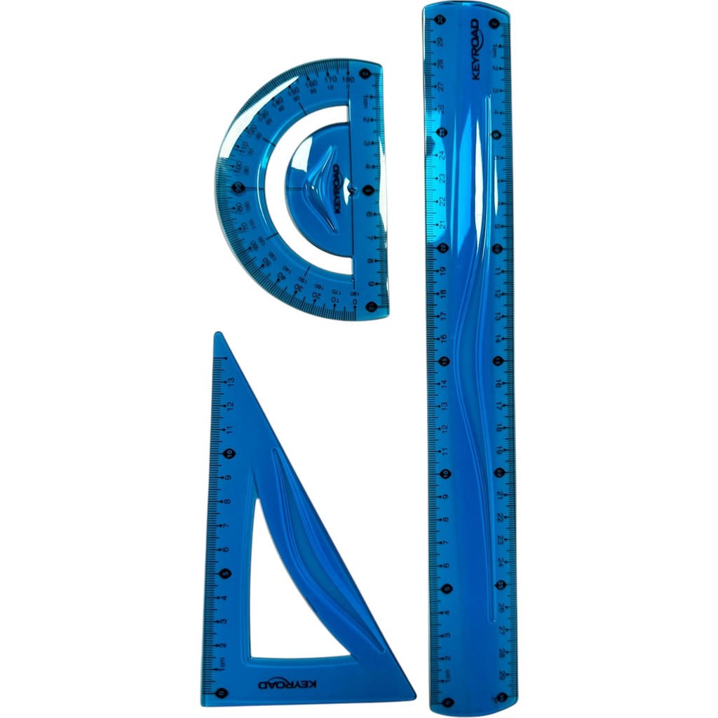 Cmk Keyroad Flexible Esnek Çizim Seti (30CM Cetvel ,iletki , Gönye) - Mavi Cetvel Fiyatı