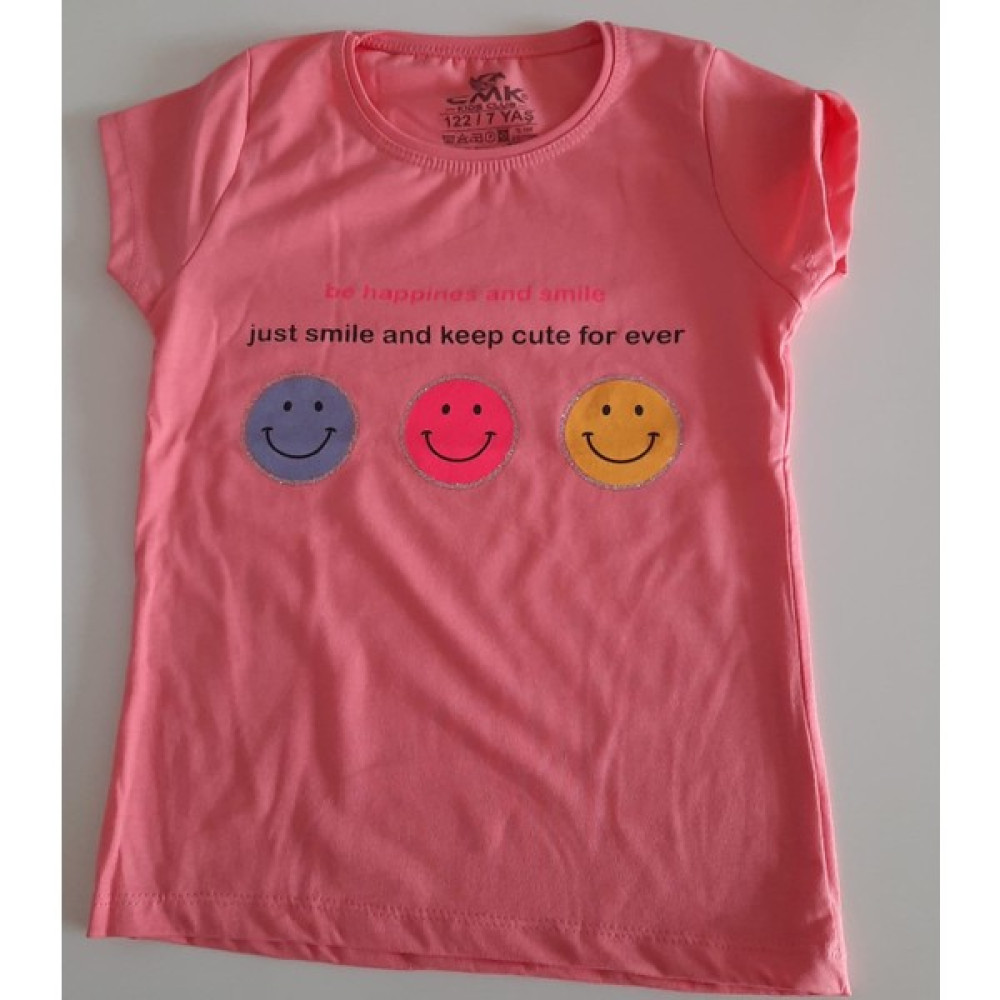 Cmk Kids Club Be Happines Baskılı Sıfır Yaka Tişört Kız Çocuk T-shirt Fiyatı
