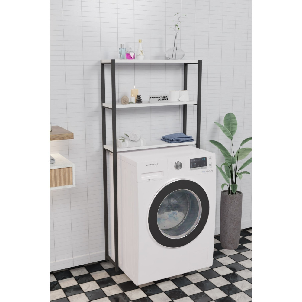 CMKStore Çamaşır Makinesi Üstü Düzenleyici Raf Banyo Dolabı Rafı Makina Üstü Dolap Raf Beyaz Banyo Aksesuarları Fiyatı