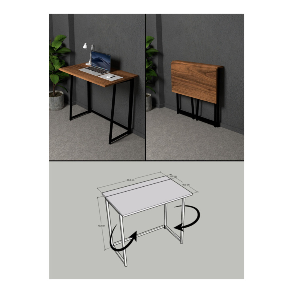 CMKStore Katlanır Çalışma Masası 50 X 80 Cm Bilgisayar Laptop Mutfak Katlanır Masa Çalışma Masası Fiyatı