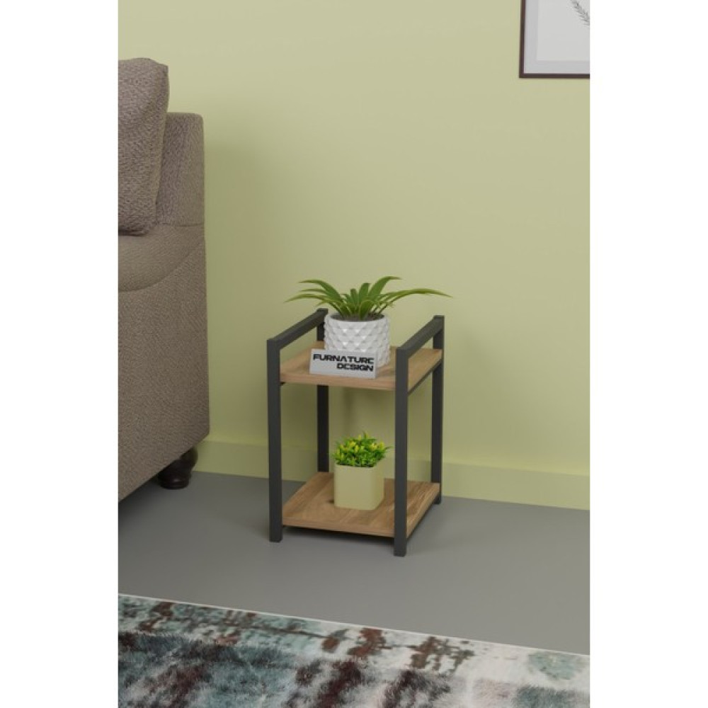 Cmkstore Metal Ahşap Dekoratif Çok Amaçlı Raf 2 Katlı Banyo Mutfak Rafı Çiçeklik Organizer Atlantik Çam Gardrop & Dolap Fiyatı