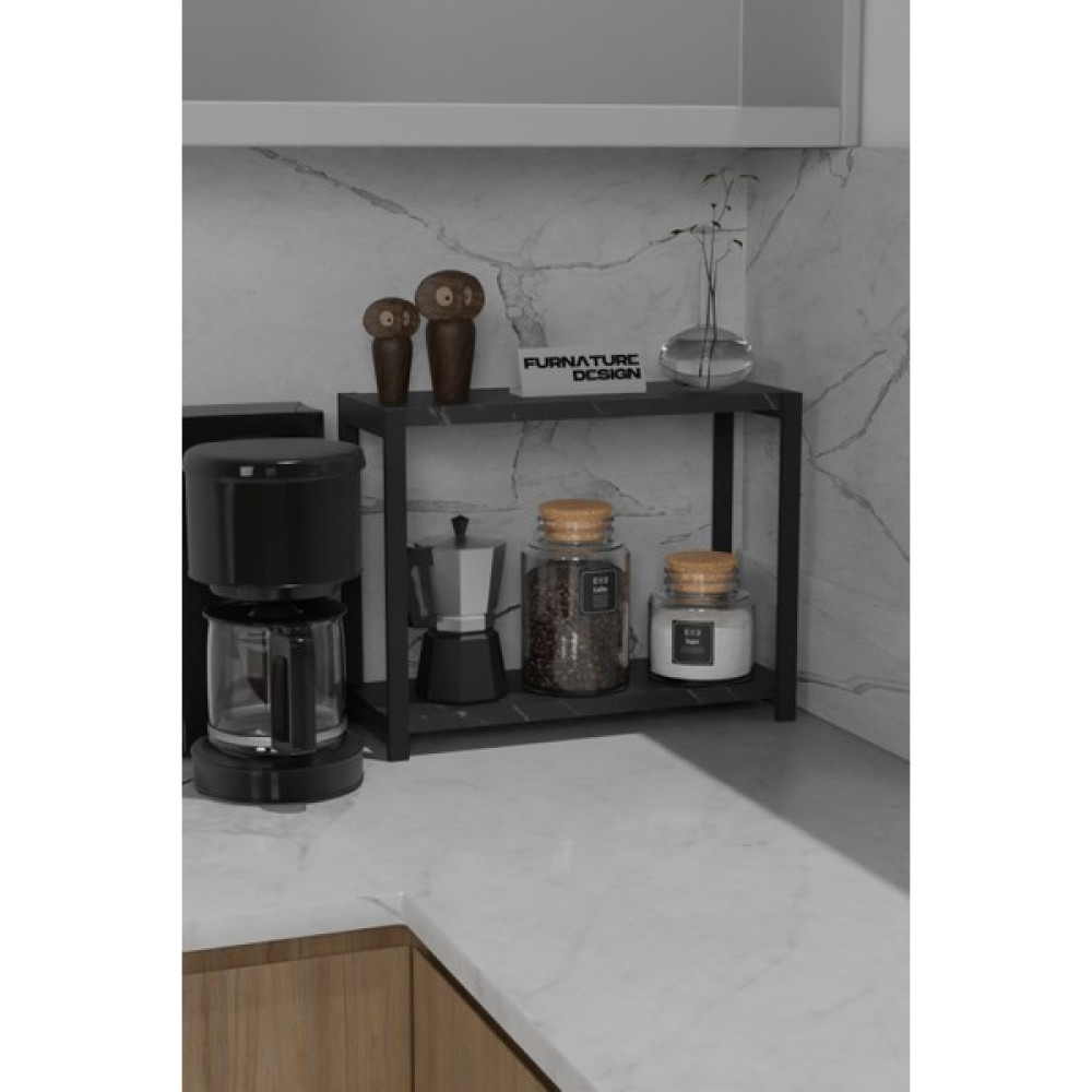 Cmkstore Metal Mutfak Tezgah Üstü Organizer 2 Yüksek Raflı Banyo Mutfak Düzenleyici Bendir Duvar Rafı Fiyatı