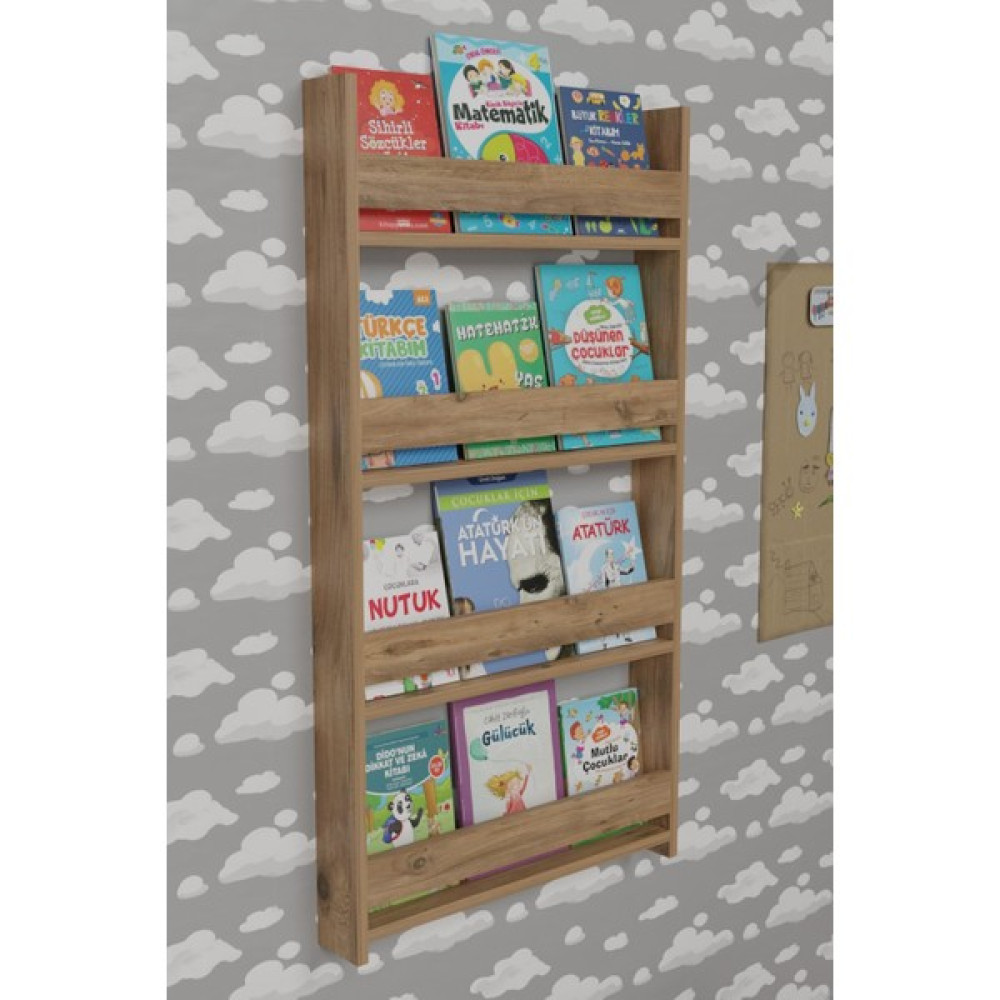 Cmkstore Montessori Çocuk Kitaplığı Eğitici Çocuk Odası Kitaplık Atlantik Çam Kitaplık Fiyatı