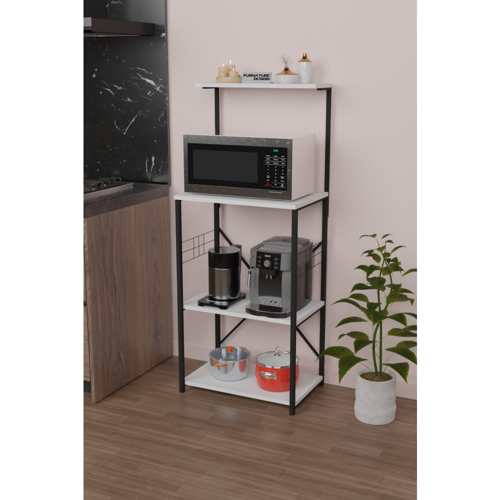 CMKStore Mutfak Banko Çok Amaçlı Raf Dolap Düzenleyici Bango Mikrodalga Fırın Rafı Mutfak Bangosu Beyaz Mutfak Dolabı / Mobilyası Fiyatı