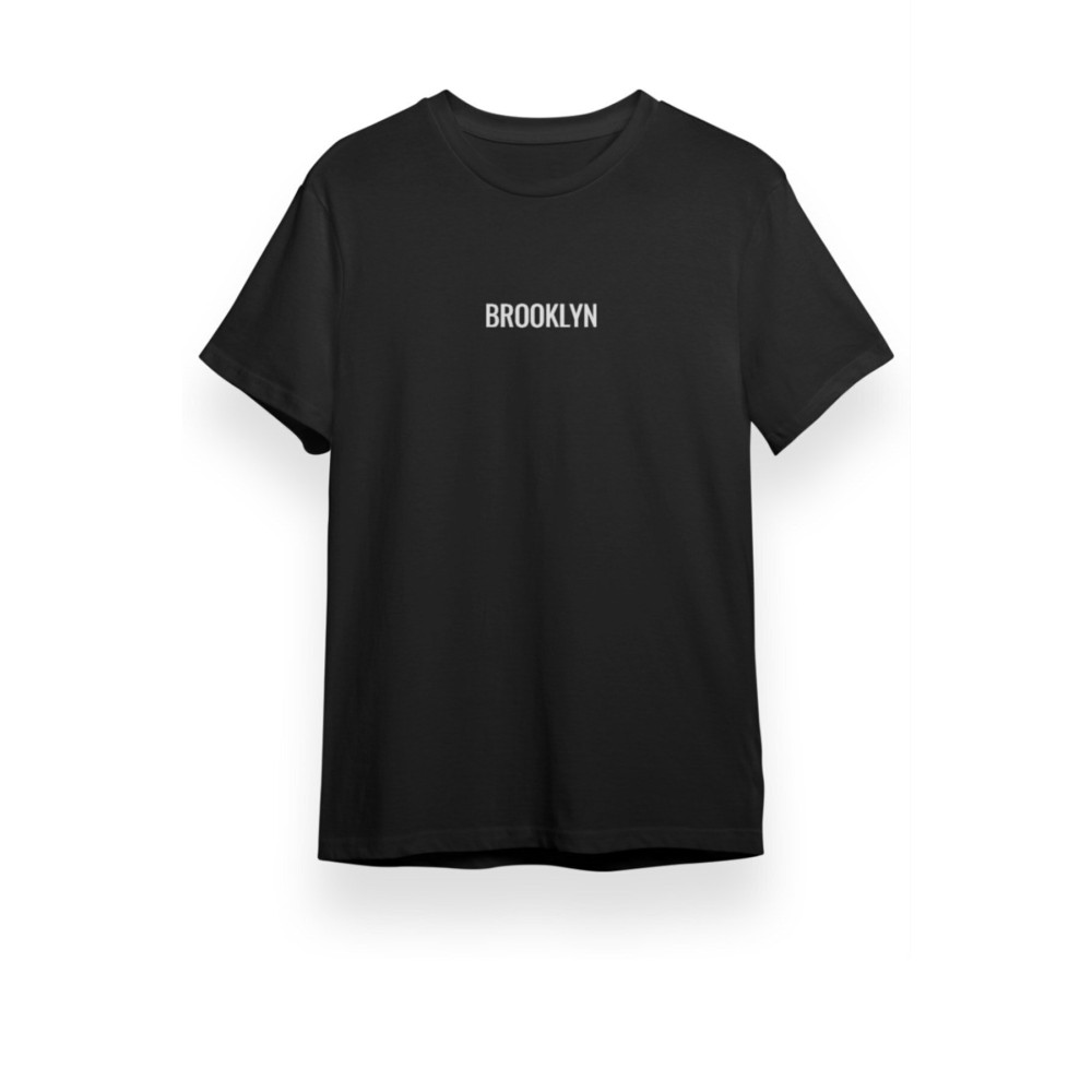 CMKTEKS Unisex Brooklyn Siyah Oversize Bisiklet Yaka Baskılı T-shirt 2XL Beden Bayan T-shirt Fiyatı