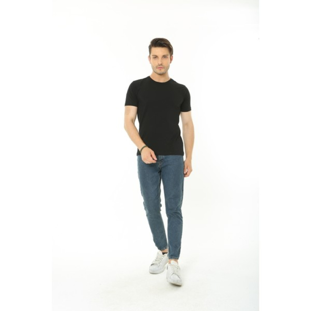 CMM %100 Pamuk Basic T-Shirt (Rahat Giyim) - Erkek - Siyah Erkek T-shirt Fiyatı