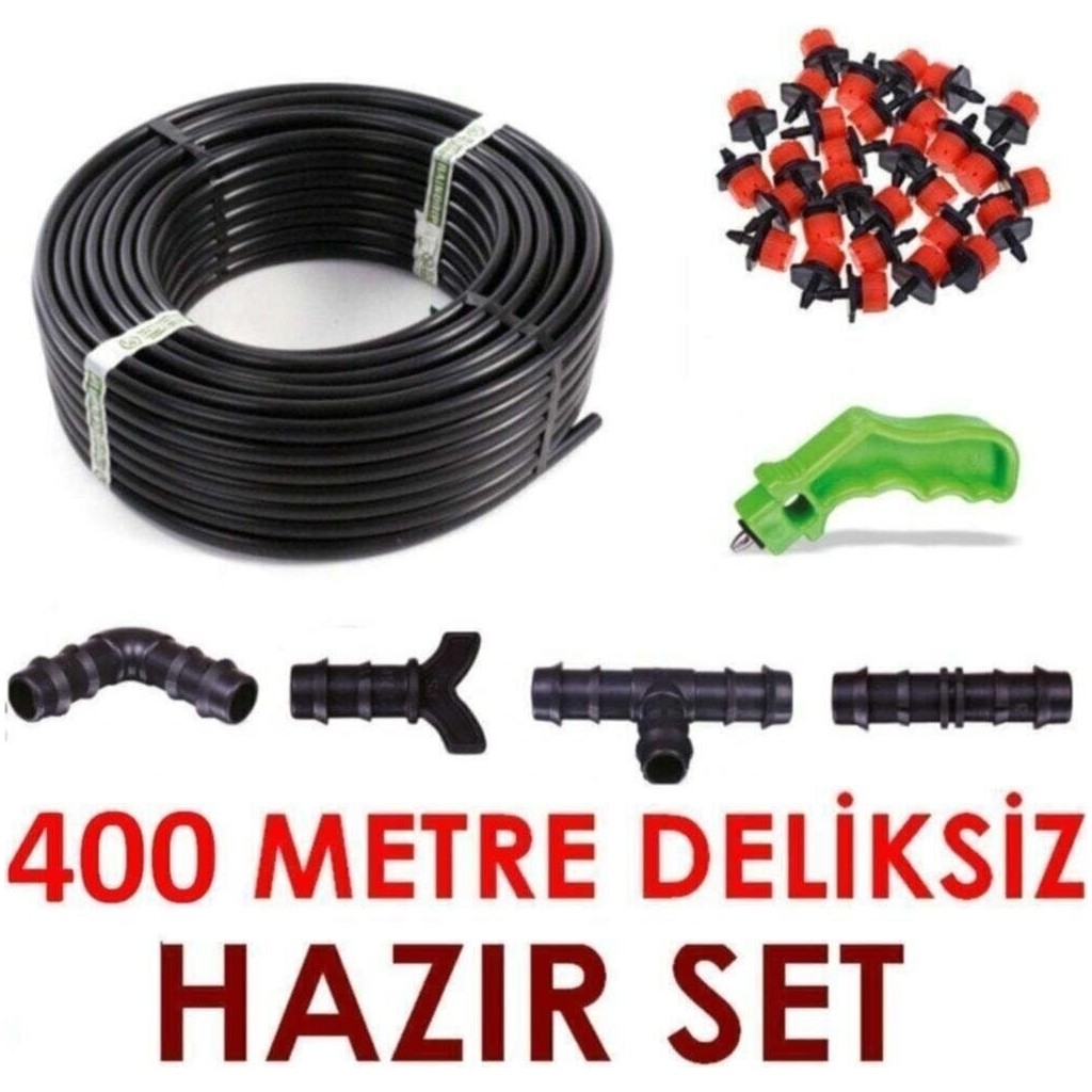 Cmr Deliksiz Düz 400 Metre Damla Sulama Sistemi ve Ek Parçaları Damlama Borusu Hortumu Bahçe Ağaç Seti 16MM - 400 m SSD / Solid State Drive Fiyatı