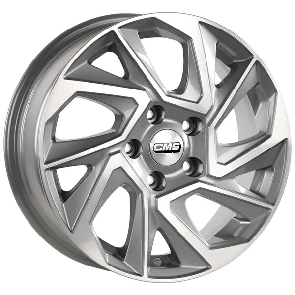 CMS Cms-979-02 6.5x15"-4x100 Et35 67.2 Diamond Racing Silver Jant 4 Adet Jantlar & Jant Aksesuarları Fiyatı