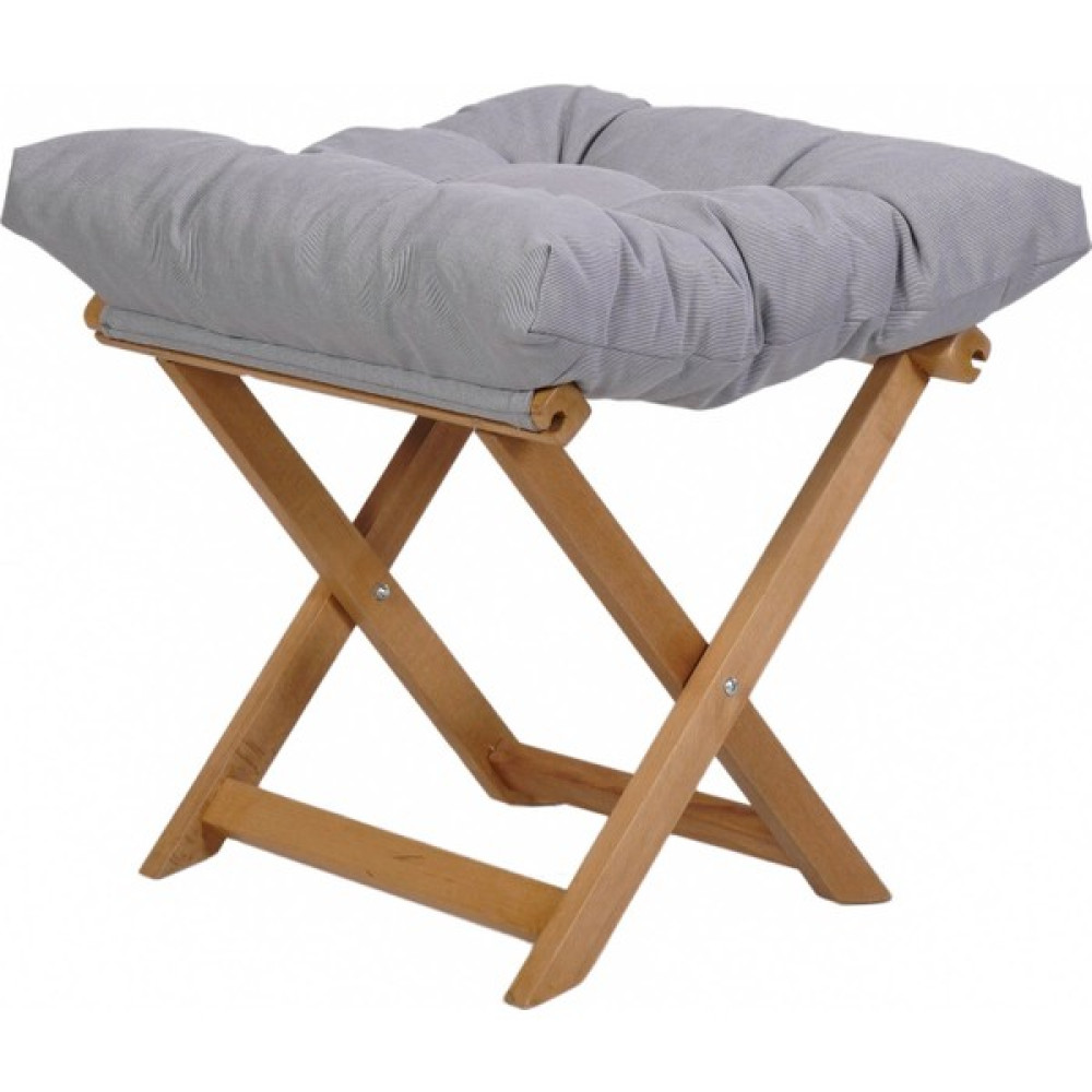 Cms Sandalye Ahşap Katlanır Minderli Puf - 50 x 50 cm - Gri Puf Fiyatı