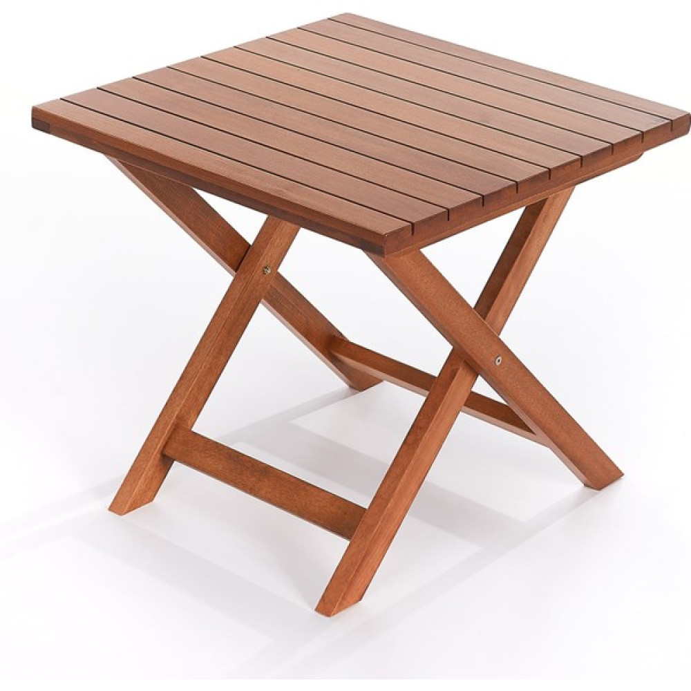 Cms Sandalye Burma Renk Ahşap Katlanır Sehpa 48X48 cm Bahçe Sehpası Fiyatı