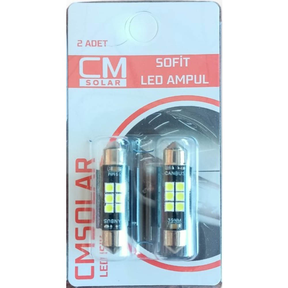 Cmsolar 39MM Sofit LED Beyaz Işık Ampul Tavan-Plaka Aydınlatma Far Ampülü Fiyatı