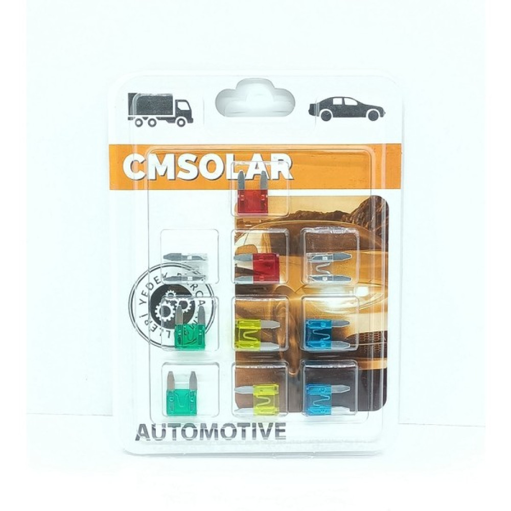 Cmsolar Karışık Amper Mini Bıçak Sigorta Takımı (10-15-20-25-30 Amper) Blister Kutu Oto Boyaları Fiyatı