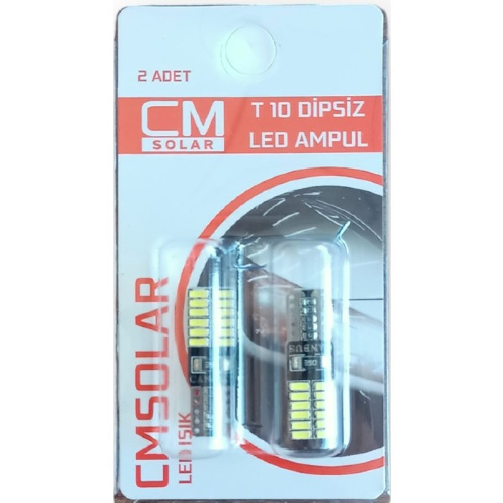 Cmsolar T10 Dipsiz LED Beyaz Işık Ampul Park-Plaka-Tavan Aydınlatma Far Ampülü Fiyatı
