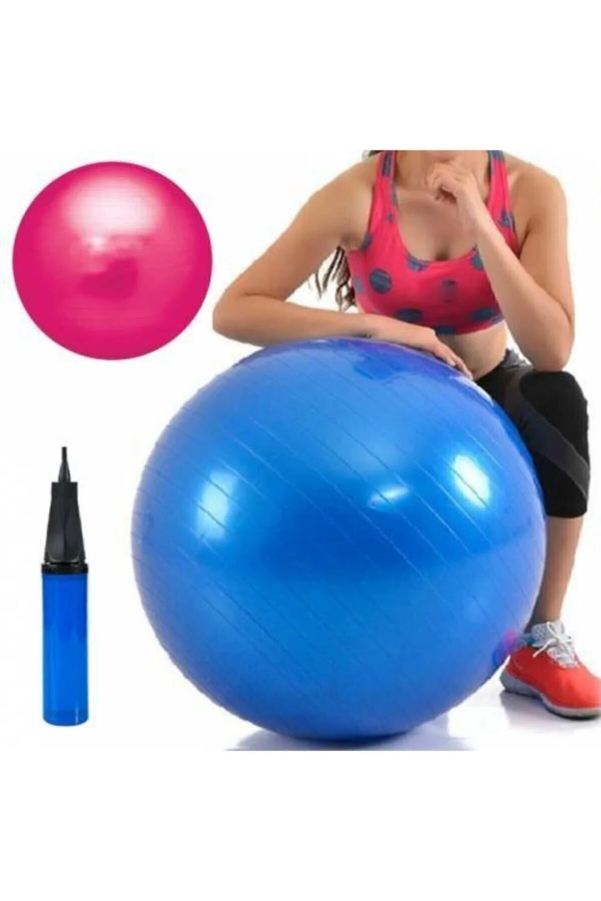 CMT Plates Topu Pompa 65 cm Ve 20 cm Denge Top Hediyeli" Pilates Topu Fiyatı