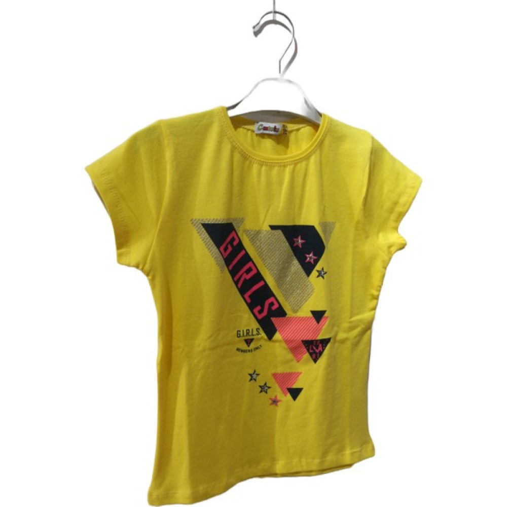 Cmteks Kız Çocuk Girls Sarı Tişört Kız Çocuk T-shirt Fiyatı