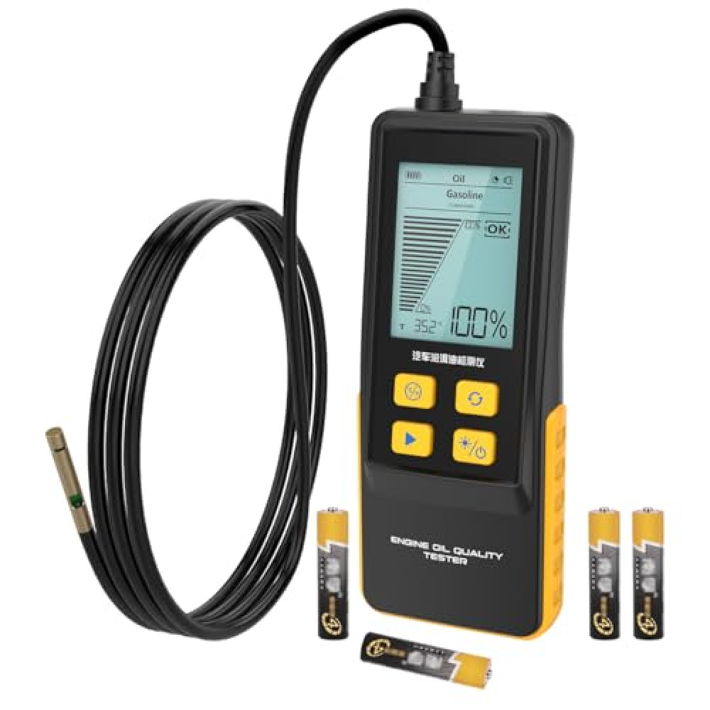 CMTOOL Engine Oil Tester Kit Gasoline & Diesel Engine Oil Quality Test Kit, Quick Testing Transmittance and Temperature, with 31.5 inch Flexible Probe