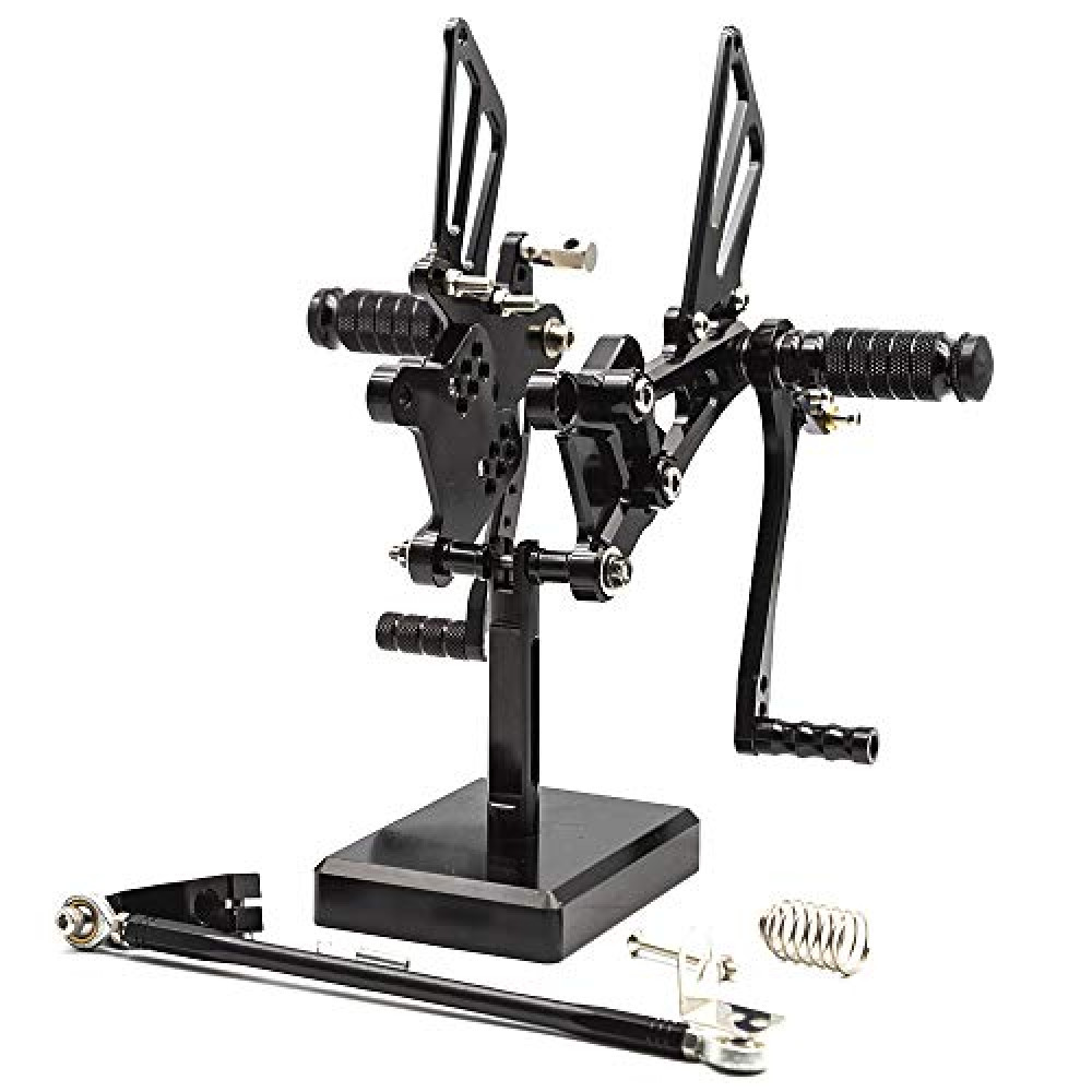 CNC CBR600F F4i 01-04 Motorcycle Adjustable Rearsets Foot Pegs Rear Set Footpeg Brake Shift Pedal Compatible with CBR600F F4I 2001 2002 2003 2004 Black