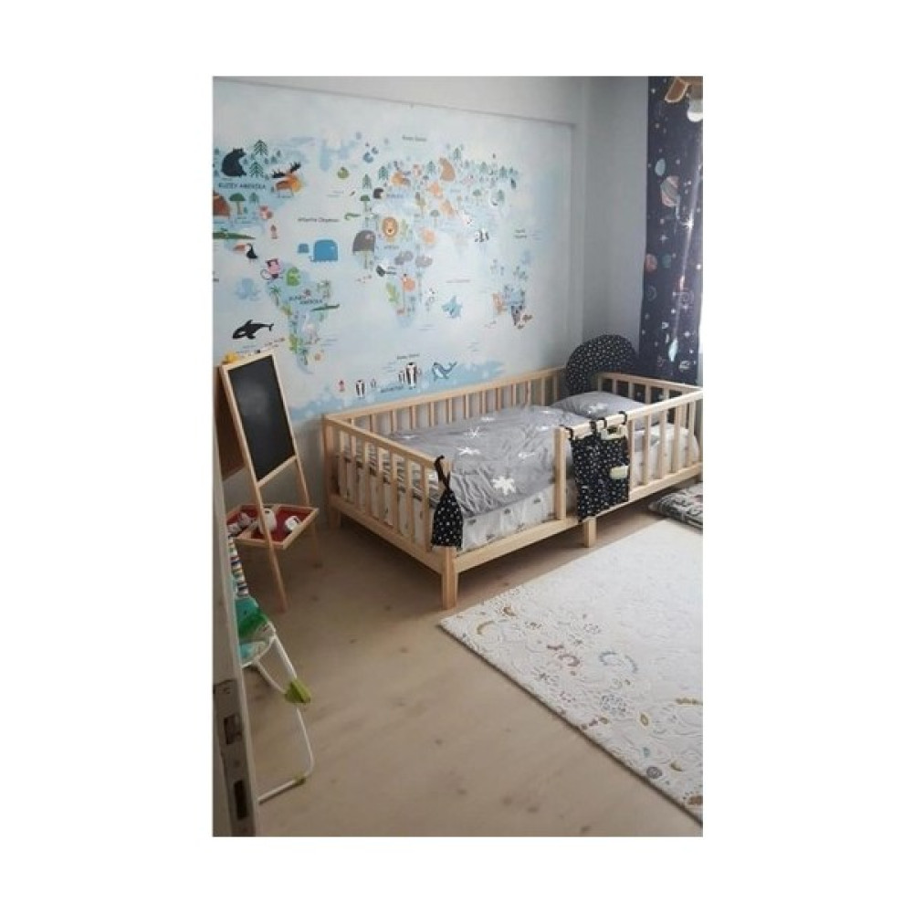 CND Home Unisex Montessori Bebek ve Çocuk Karyolası Doğal Ahşap Yatak - 70 x 130 cm Karyola Fiyatı