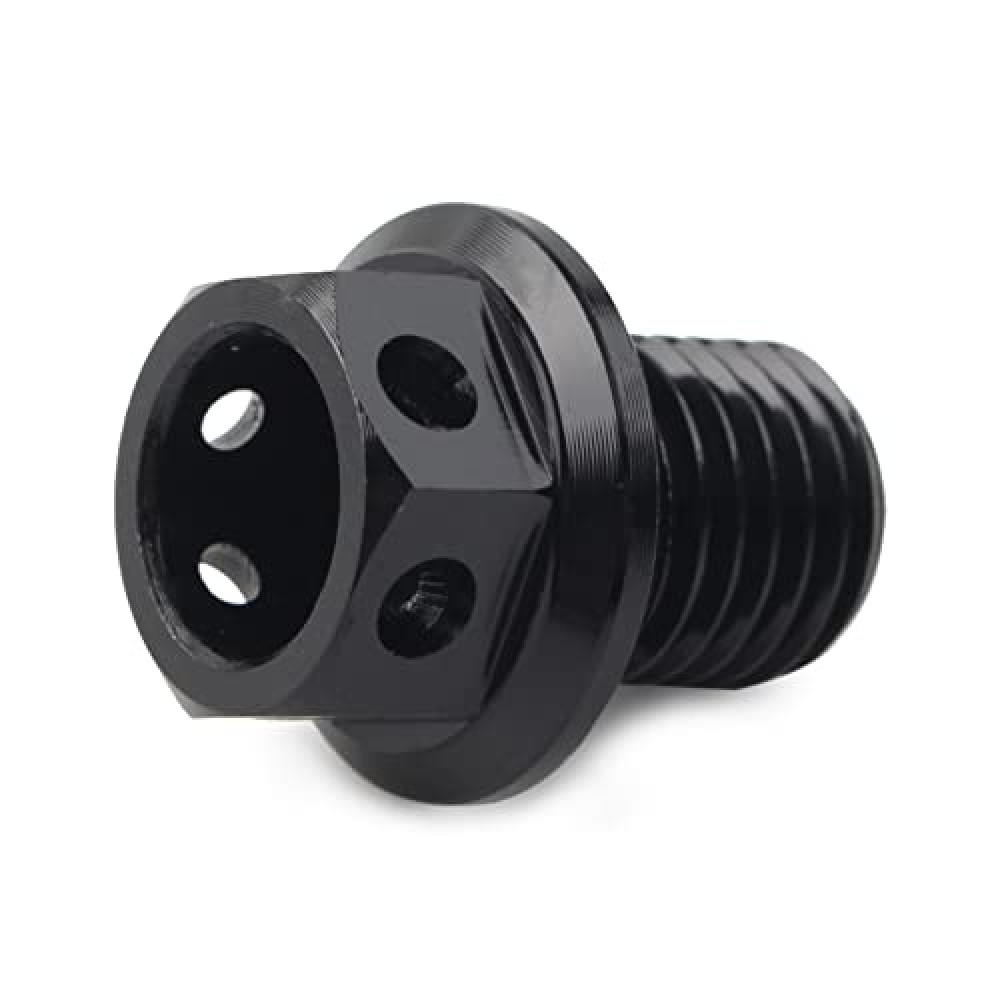 Cnoula11 Motorcycle M12xP1.5 Magnetic Aluminum Oil Drain Plug Bolt Screw for HONDA CRF XR Z 50 CR 80 125 250 XR 100 250 Dirt Bike, Black