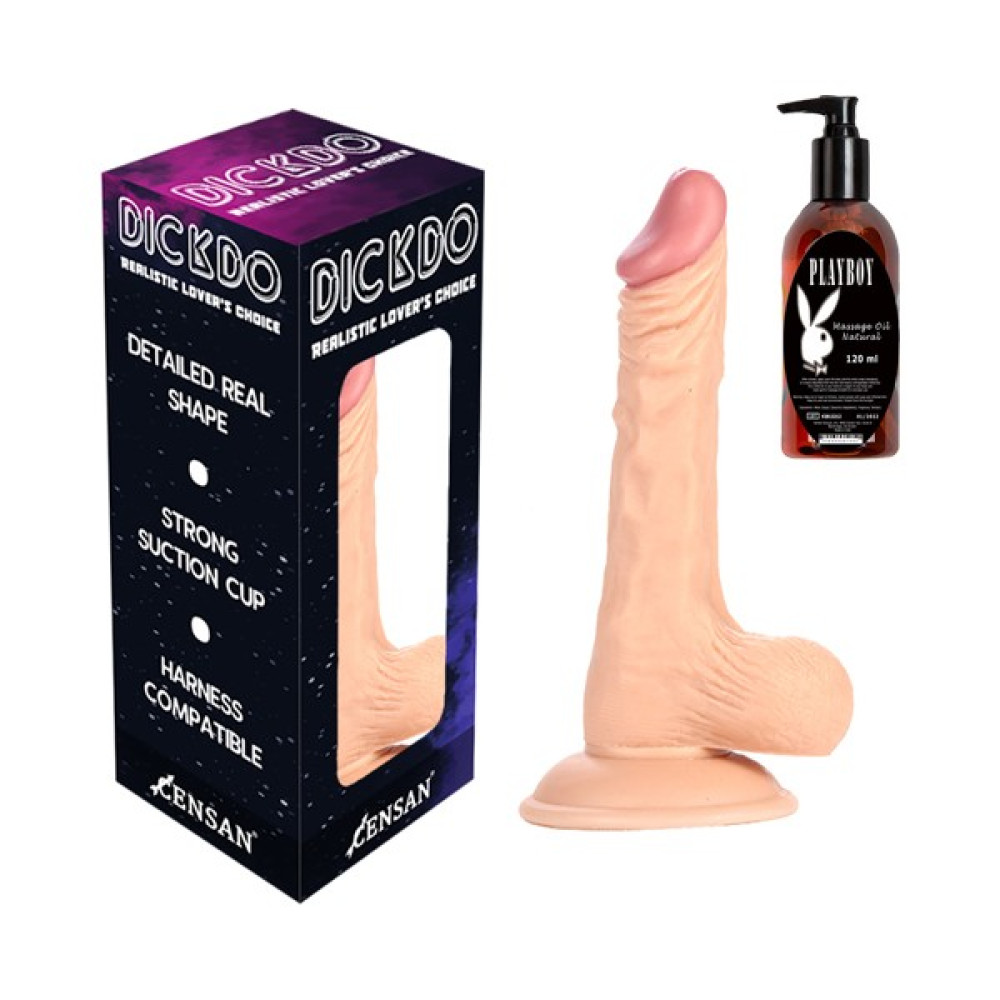 CNS Dickdo Gerçekçi Testisli Dildo Penis 19CM ve Playboy Masaj Yağı Oto Boyaları Fiyatı