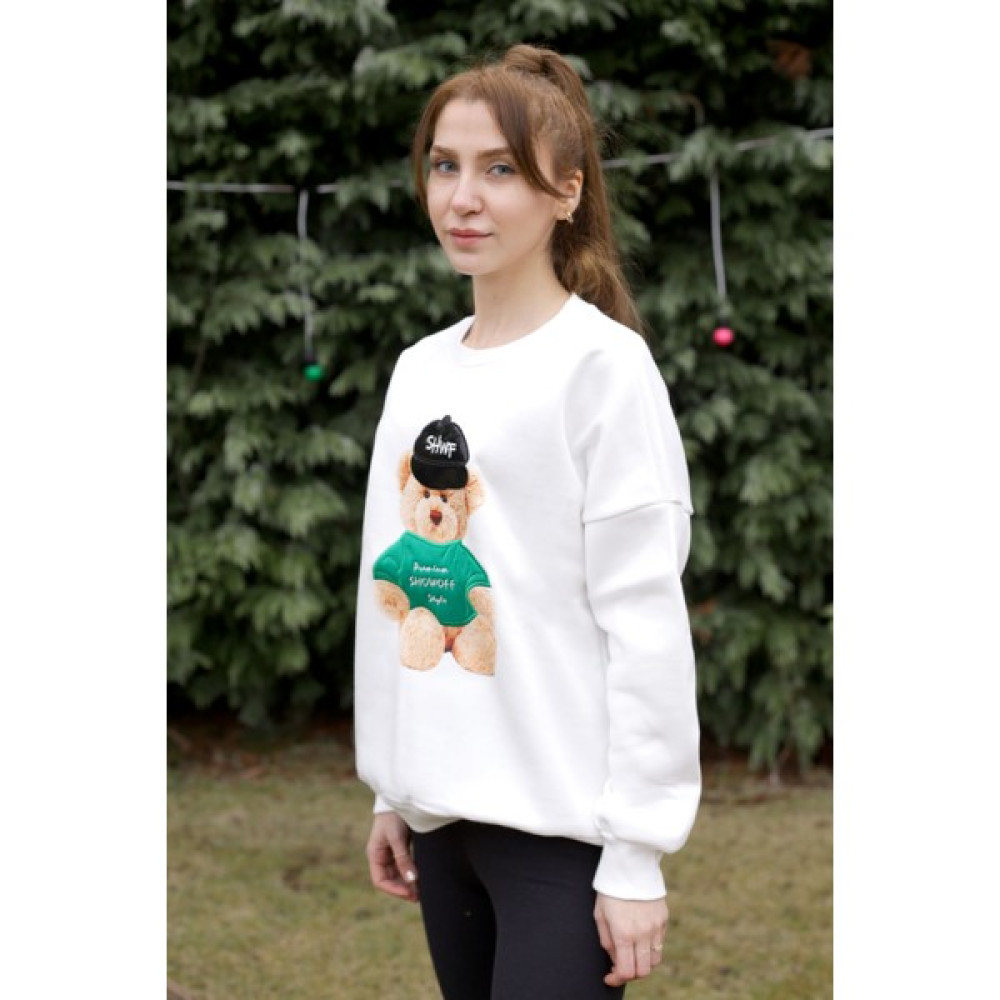Cnsbtk Ayıcık Model Baskılı Oversize Sweatshirt Bayan Mont Fiyatı