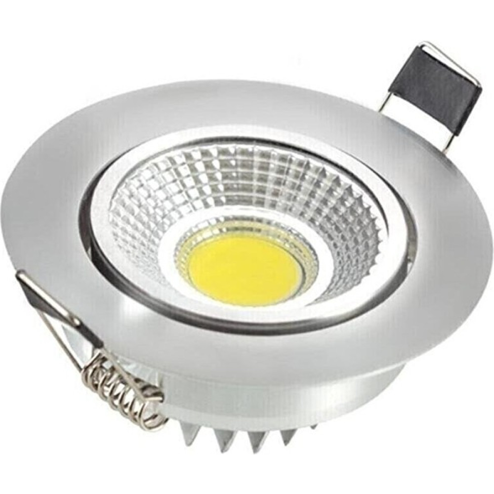 Cob Krom Kasa Sarı Işık Trafolu 5 Watt LED Spot Armatür - Gün Işığı Spot Fiyatı