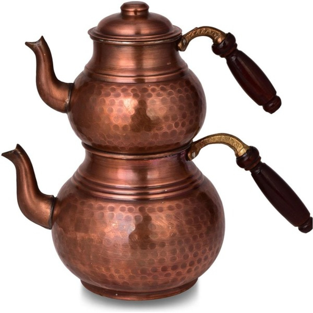 Cobper Premium Collection Teatime Bakır Çaydanlık Büyük Boy Oksit Çay / Çaydanlık Setleri Fiyatı