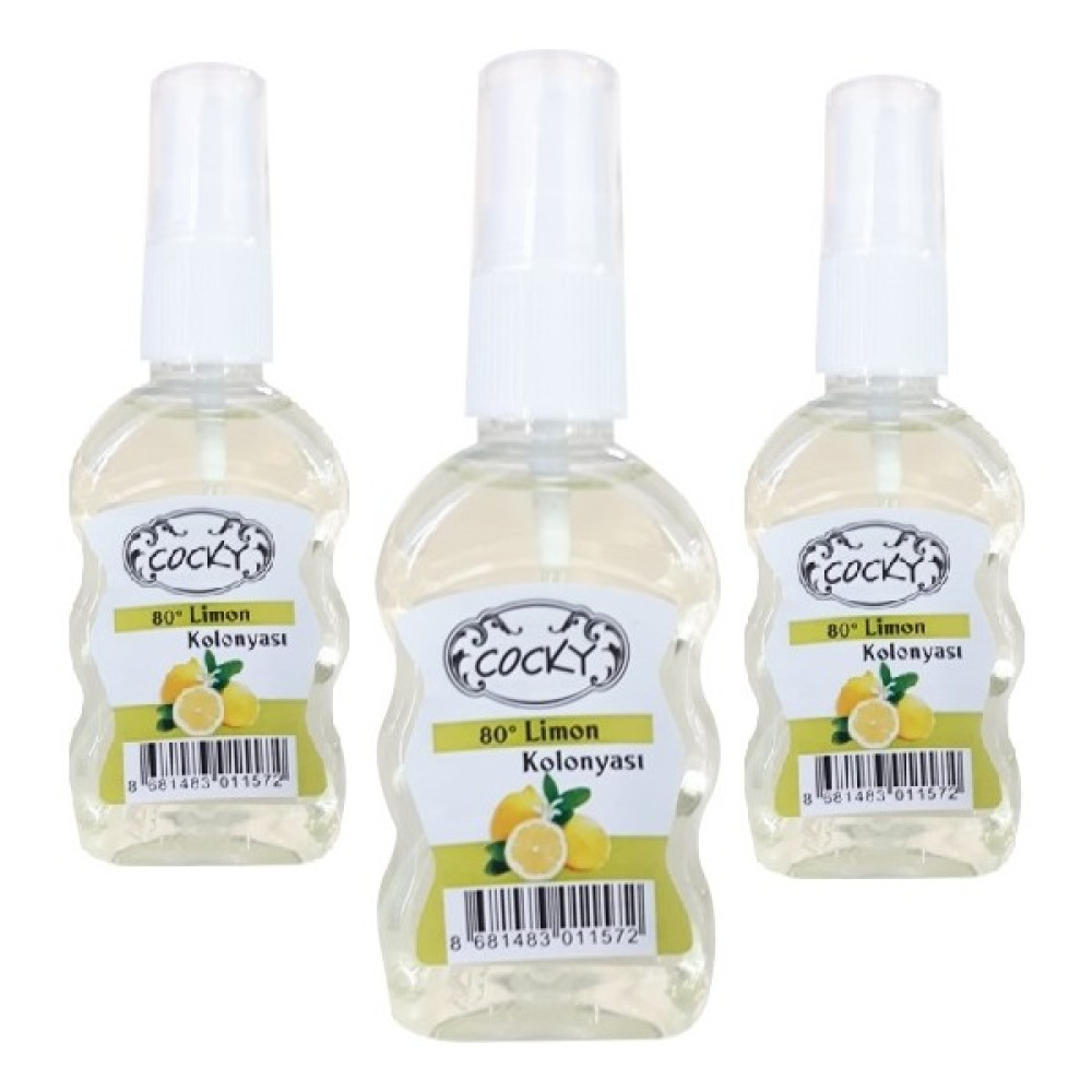 Cocky Limon Kolonyası 50 ml 3'lü Sprey Kolonya Kolonya & Gülsuyu Fiyatı