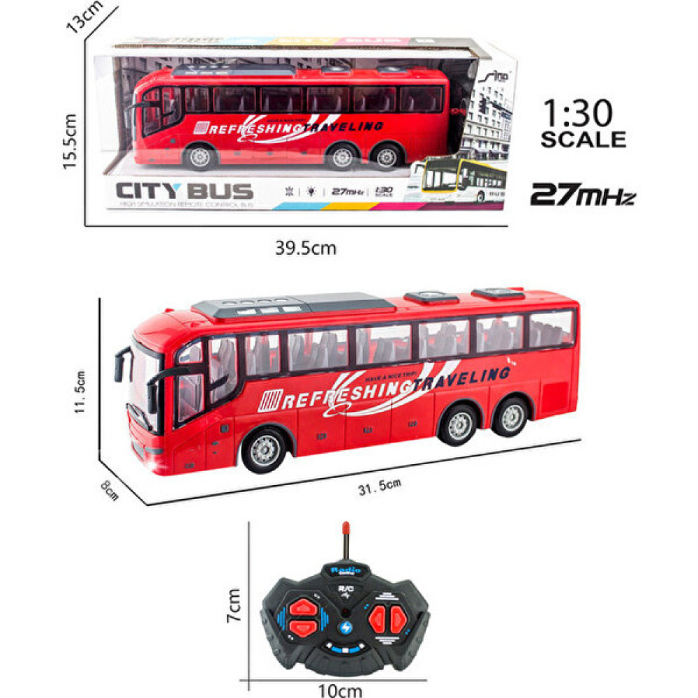 Cocomall 1/30 Rc Otobüs Hafif Tur Otobüs Okulu Şehir Modeli ile Elektrikli Uzaktan Kumanda Araba 27MHZ Radyo Kontrollü Makine Oyuncakları Çocuk Hed... Oyuncak Araç Fiyatı