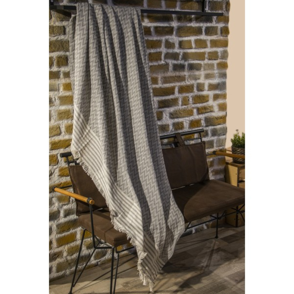 Cocona Natürel Keten Koltuk Örtüsü/koltuk Şalı Gri - 170 x 210 cm Koltuk & Kanepe Örtüsü Fiyatı