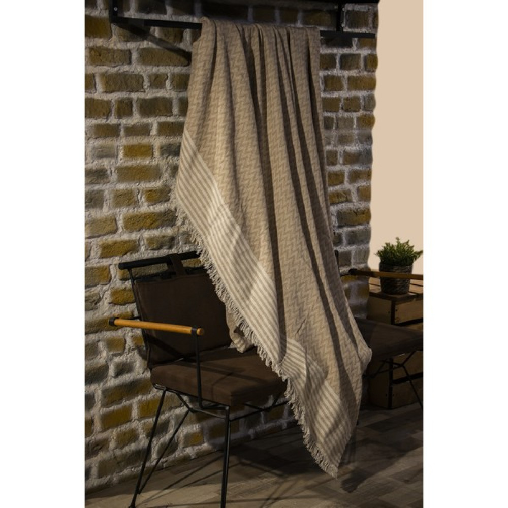 Cocona Natürel Keten Koltuk Örtüsü/koltuk Şalı Krem - 170 x 210 cm Nevresim Takımı Fiyatı