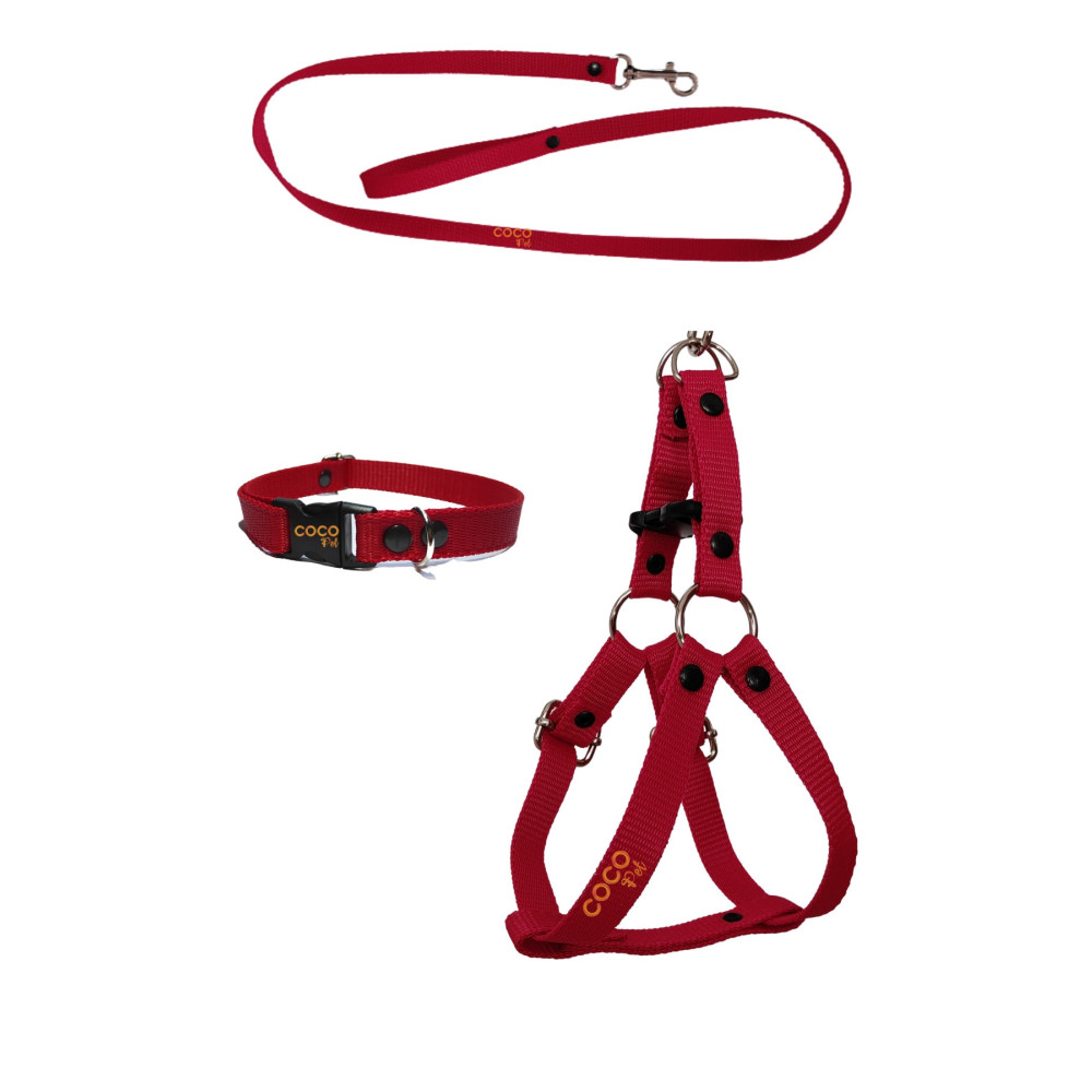 Cocopet Köpek Göğüs Tasması Gezdirme Ipi Boyun Tasmsı Small Kırmızı Küçük Irklar Için 25-40 Cm S Beden Evcil Hayvan Ürünleri Fiyatı