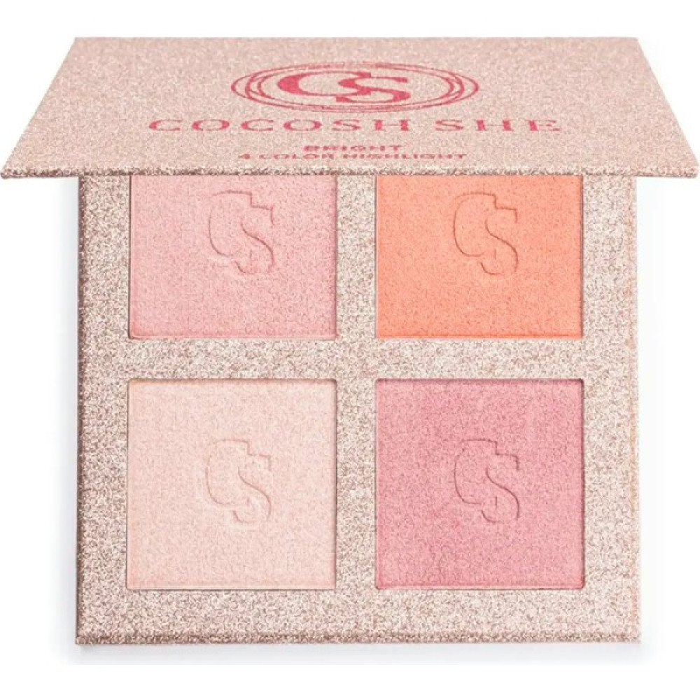 Cocosh She Bright 4 Renk Aydınlatıcı Highlighter Paleti, Yüksek Pigmentasyon, Yumuşak Doku, Gün Boyu Kalıcılık Aydınlatıcı Fiyatı