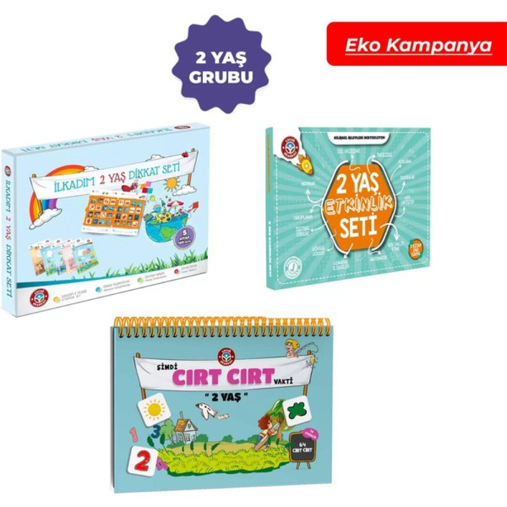 Çocuk Akademi 2 Yaş Şimdi Cırt Cırt Vakti ve 2 Yaş Dikkat-Etkinlik Seti Zihinsel Gelişim Kitapları Fiyatı