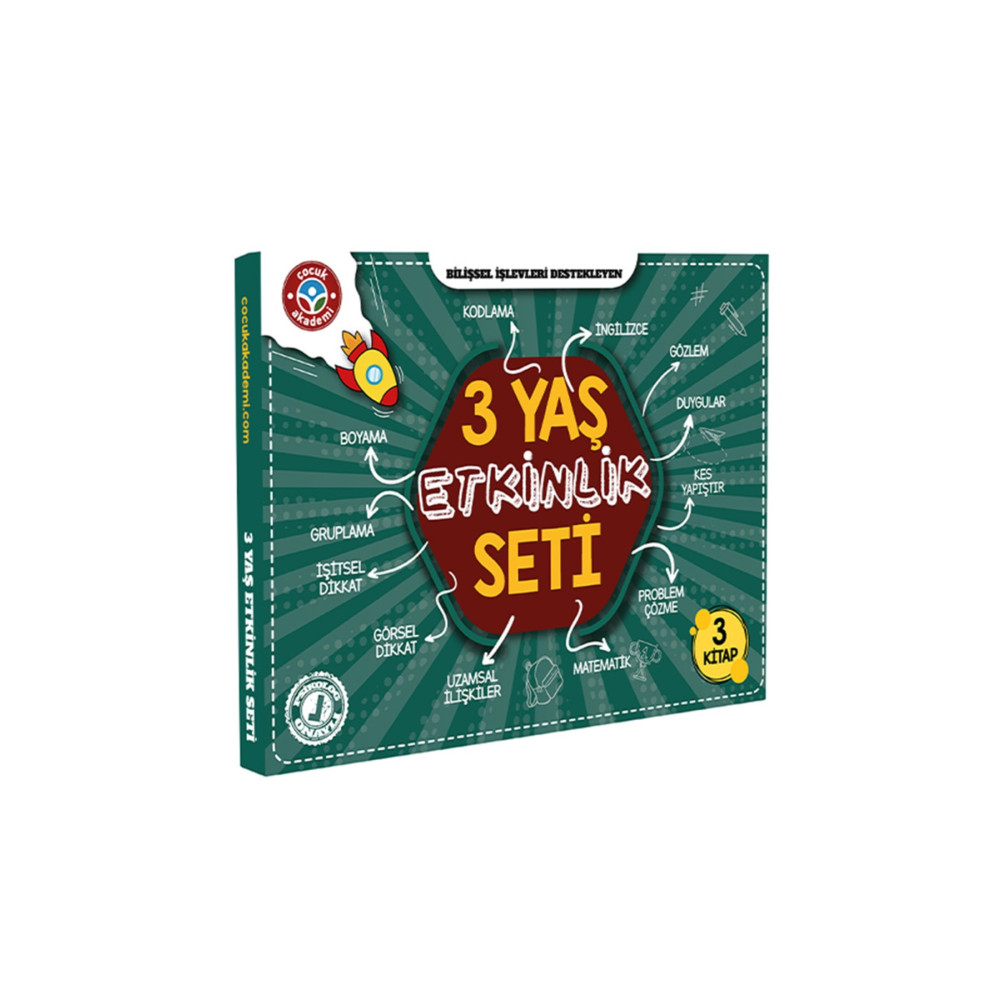 Çocuk Akademi 3 Yaş Etkinlik Seti Aktivite & Eğitici Kitaplar Fiyatı