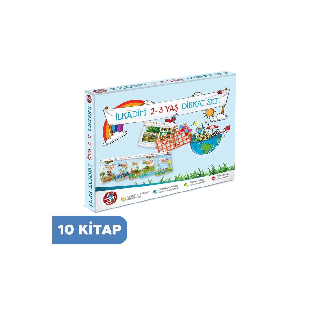 Çocuk Akademi Ilkadım 2-3 Yaş Dikkat Seti Çocuk Akademi Aktivite & Eğitici Kitaplar Fiyatı