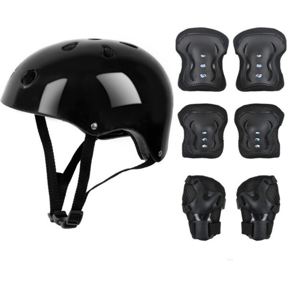 Çocuk Denge Araba Scooter Tekerlekli Ayakkabı Kask Koruyucu Yedi Parça Seti (Yurt Dışından) - Beyaz - Kırmızı - Siyah Motorsiklet Kaskları Fiyatı