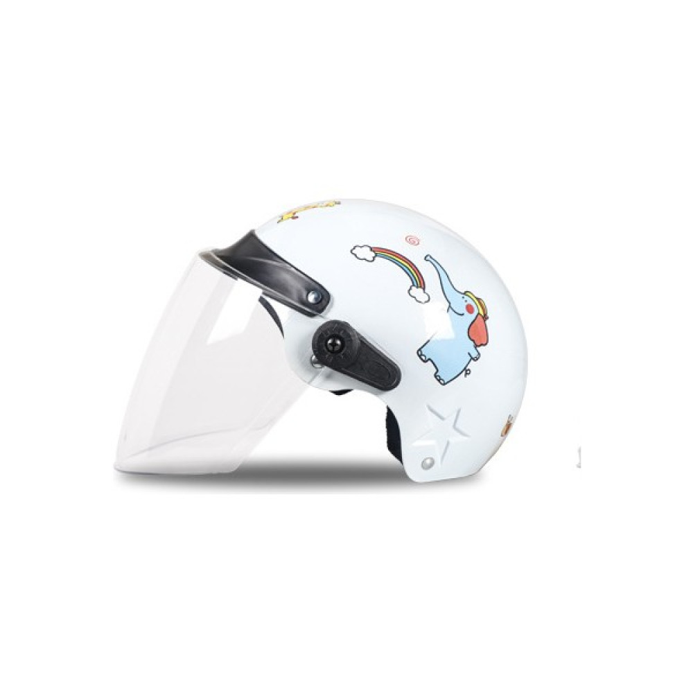 Çocuk Elektrikli Akülü Araba Kaskı (Yurt Dışından) - Beyaz - 19 x 23 cm Motorsiklet Kaskları Fiyatı