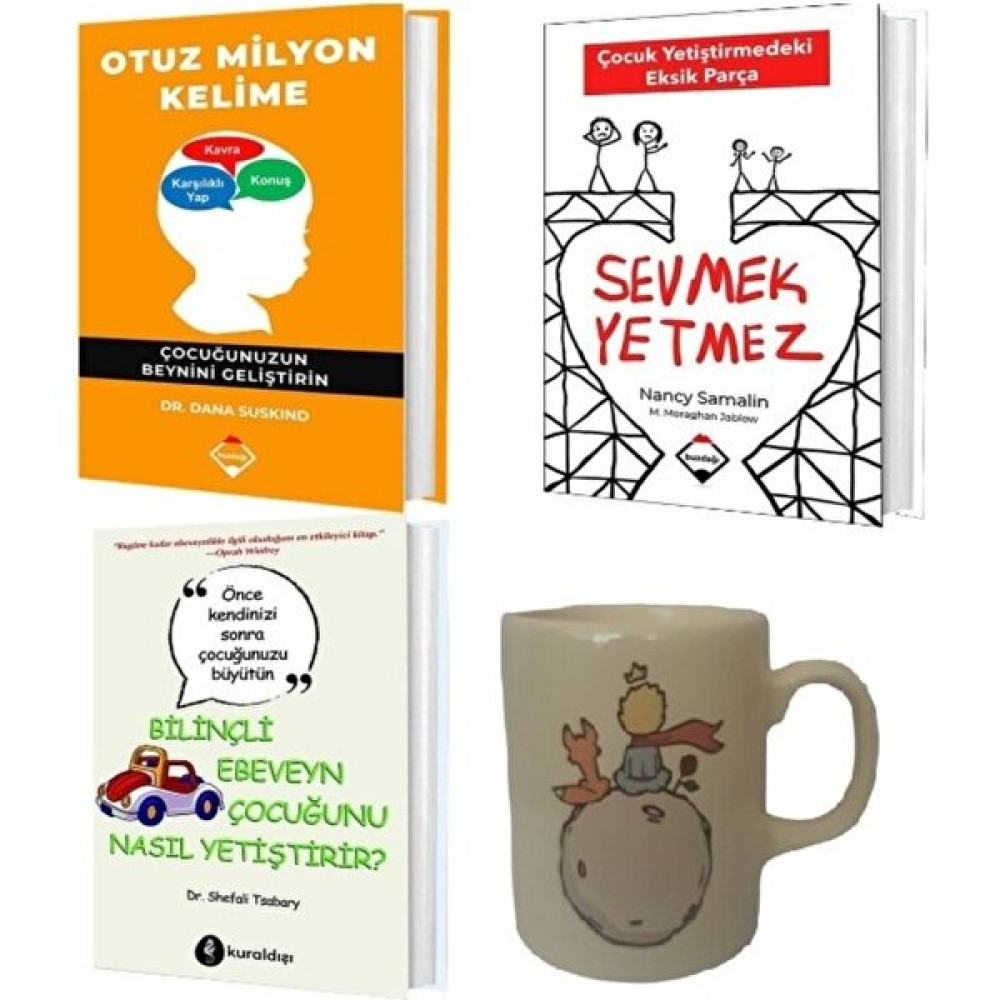 Çocuk Gelişim Seti - Otuz Milyon Kelime - Sevmek Yetmez - Bilinçli Ebeveyn Çocuğunu Nasıl Yetiştirir - Fincan Kişisel Gelişim ve Psikoloji Fiyatı