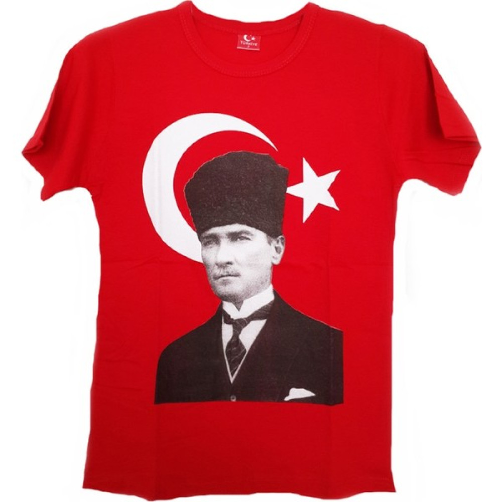 Çocuk Kalpaklı Ay Yıldızlı Atatürk Tişörtü Pamuklu Unisex Model 8-9 Yaş Kız Çocuk T-shirt Fiyatı