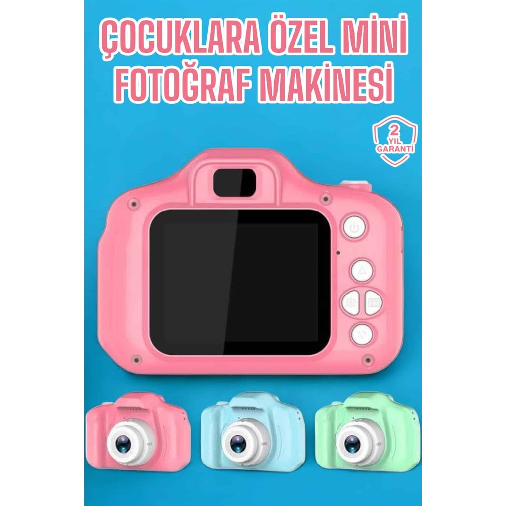Çocuk Kamerası Mini Dijital Fotoğraf Makinesi 1080P HD Renkli Eğlenceli Özelliklerle Dijital Fotoğraf Makineleri Fiyatı