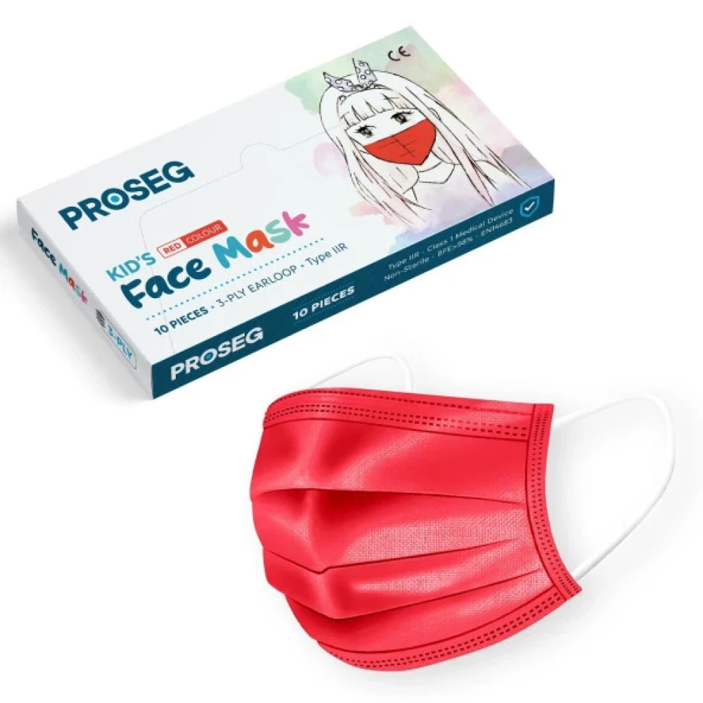 Cocuk Maskesı Kırmızı Ce Belgelı 100 Adet Proseg Yüz Koruyucu & Maske Fiyatı