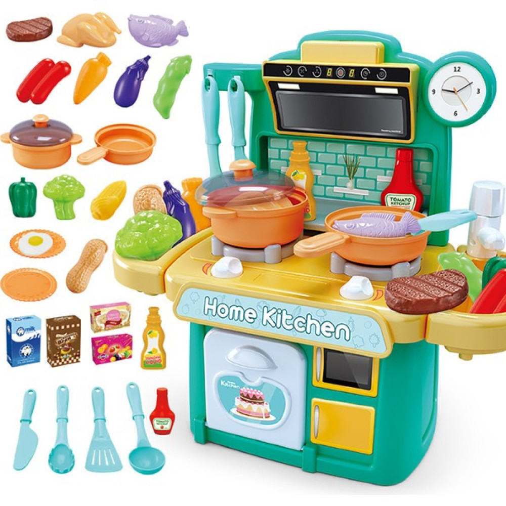 Çocuk Mutfak Pişirme Playset Mutfak Oyuncaklar Aksesuarları ile Gerçekçi Hafif Akustik Buhar Simülasyon Mini Mutfak 26 Parça Set(Yurt Dışından) Eğitici Oyuncak Fiyatı